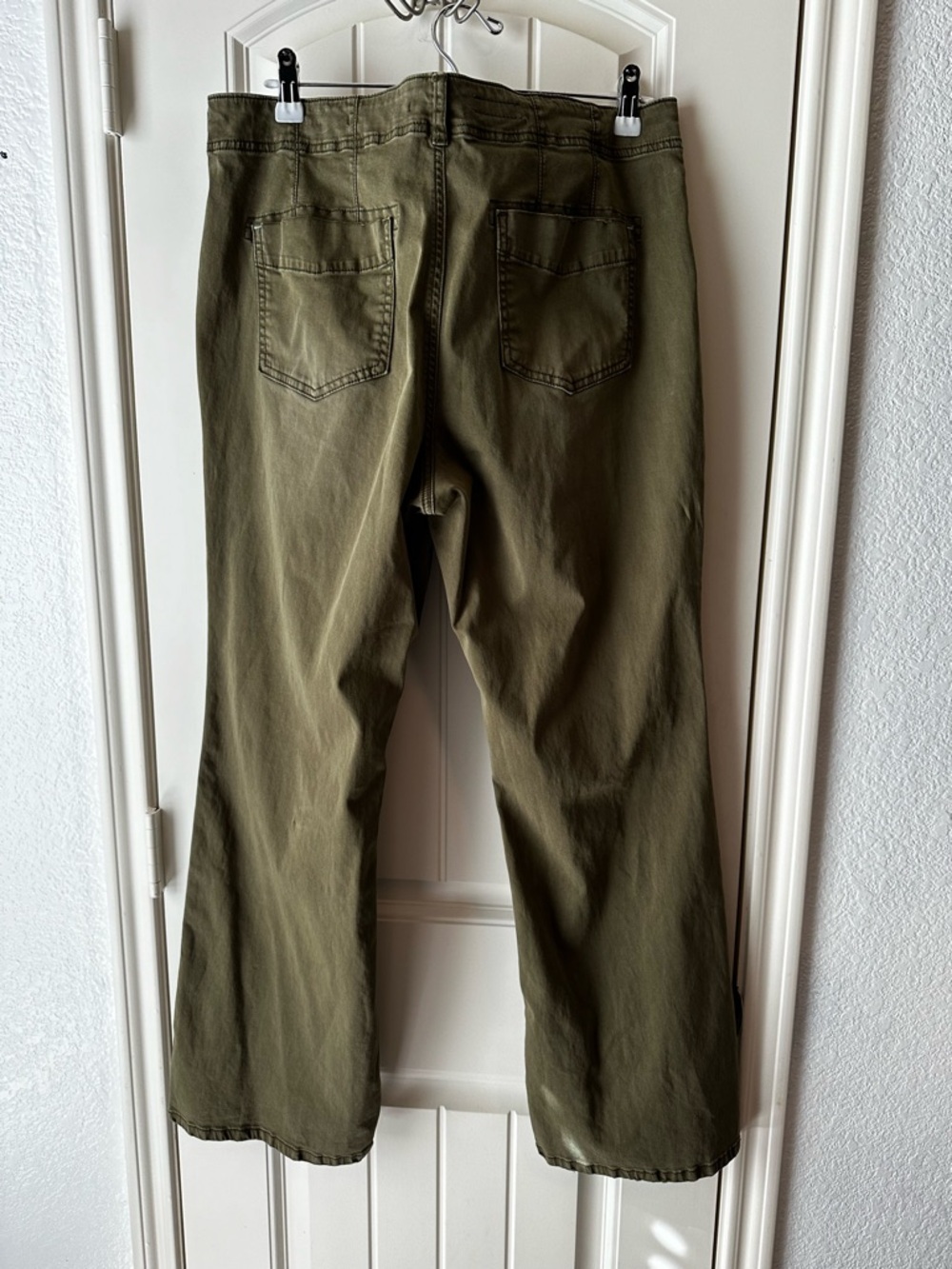 Anthropologie Pilcro Demilune Boot Olive Utility Pants - Picture 8 of 15